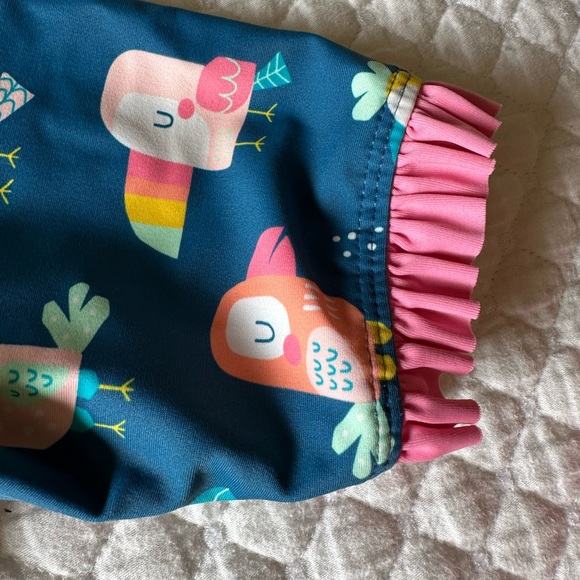 Ruffle Butts two-piece swimsuit. Size 7 children. - Picture 4 of 7